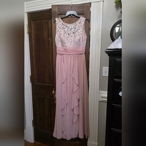 Eliza J Dusty Rose Lace Bodice Maxi Dress